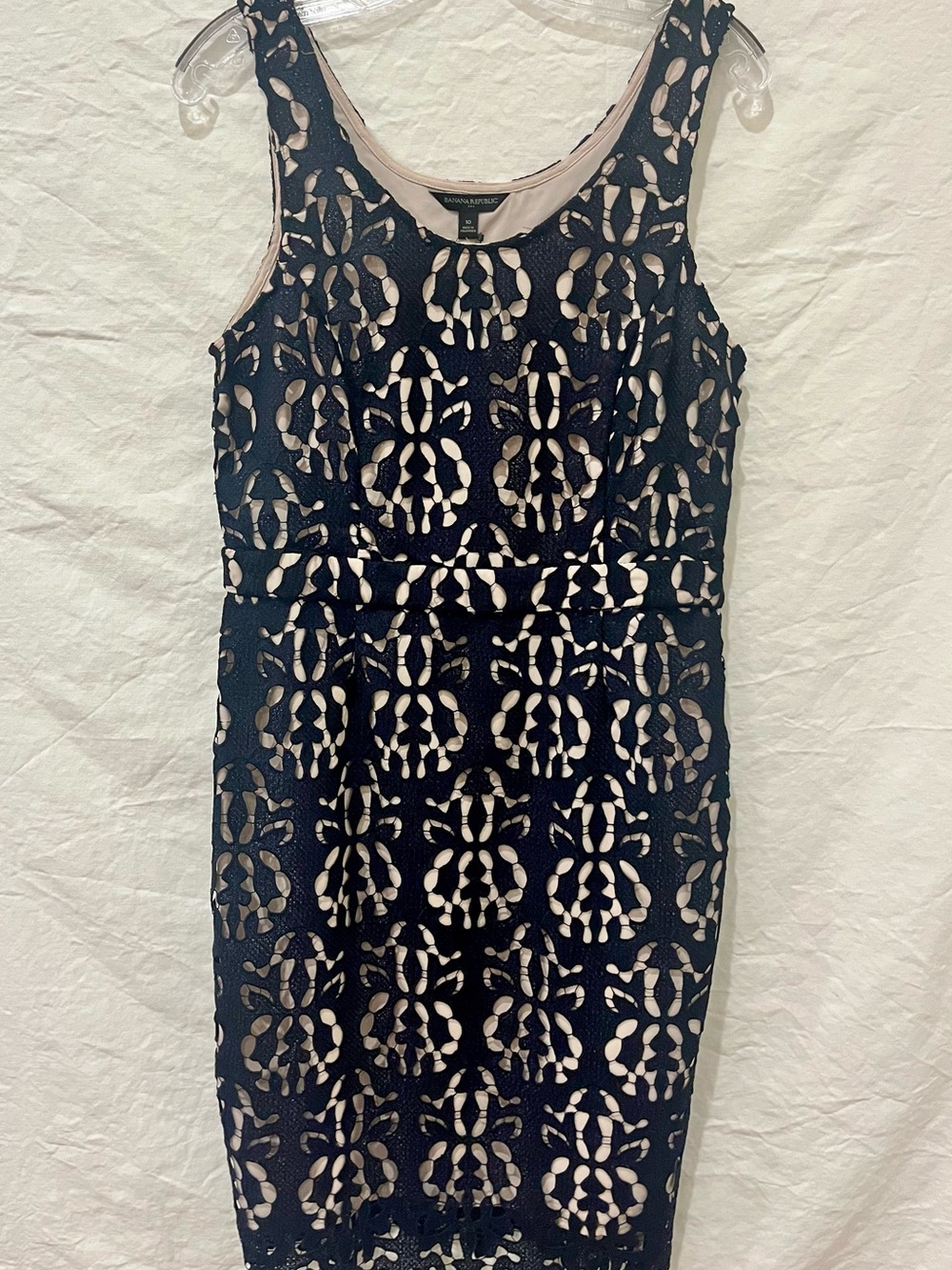 Banana Republic NWT Navy Lace Sheath Dress Size 10